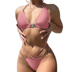 Femmes élégantes 2 pièces brillant Bikini ensemble Tankini Sexy soutien-gorge maillot de bain fête maillot de bain maillots de bain style d'été pour fille sexy - Product Image 1