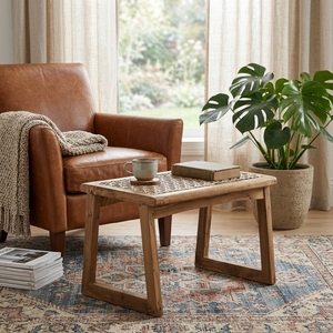 Modern Solid <b>Wood</b> Woven Ottoman Rattan Seat Footstool Accent Stool <b>Bench</b> For Living Room Lounge Setup Art Design Pure Setup - Product Image 5