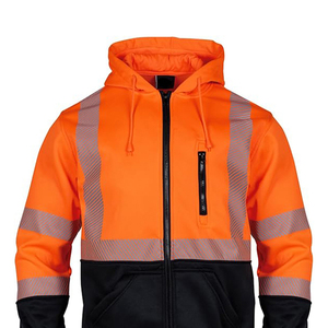 Haute visibilité vêtements de sécurité réfléchissants garde de sécurité hiver hommes sweat à capuche haute visibilité sweat à capuche de sécurité vêtements de travail Construction - Product Image 2