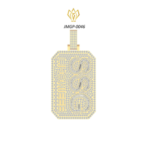 Pendentif en diamant plaqué or polyvalent pour un design unisexe élégant pour toutes les occasions et tous les sexes - Product Image 1