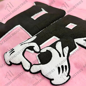 Nueva moda personalizada Chenille bordado pulóver Sudadera con capucha 100% algodón de gran tamaño invierno pulóver Sudadera con capucha poliéster/Material de algodón - Product Image 2