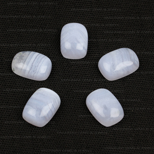 Agate de dentelle bleue naturelle de qualité supérieure 10x14mm coupe de coussin Cabochon calibré pierre précieuse en vrac taille personnalisée disponible meilleur prix - Product Image 3