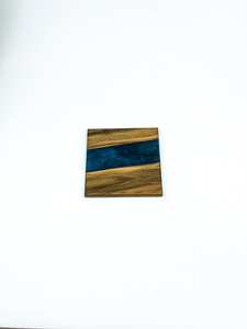 Ensembles de sous-verres ronds en résine de bois classiques et élégants et écologiques avec des motifs de tourbillons artistiques pour les boutiques de cadeaux de créateurs - Product Image 4