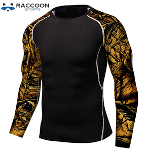 เสื้อรัดรูปแขนยาวสำหรับมืออาชีพ ขายส่ง ผลิตตามสั่ง ผ้าโพลีเอสเตอร์ผสมสแปนเด็กซ์ 100% แห้งเร็ว ระบายอากาศได้ดี พิมพ์ลายแบบซับลิเมชั่น - Product Image 5
