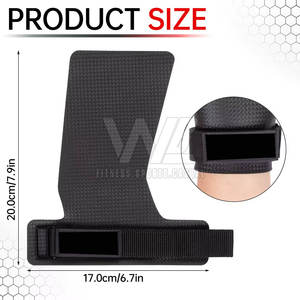 Muñequeras ajustables de neopreno con logotipo personalizado, almohadillas de agarre cómodas para levantamiento de pesas para entrenamiento de gimnasia - Product Image 3