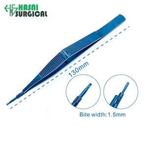 Pinza de Trabeculectomía de Acero Inoxidable para Vitreo-retina, Ancho de Mordida 0.8 mm, Instrumentos Quirúrgicos Oftálmicos - Hasni Surgical CE ISO - Product Image 2