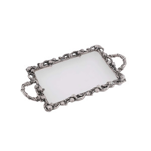 Best Selling Eco-Friendly Stainless Steel Serving <b>Tray</b> Silver Plated Tableware for Home & Hotel for Delicious Party Foods - Product Image 4