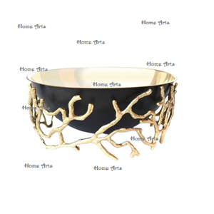 Bol décoratif en laiton de qualité supérieure bol de service de nourriture de forme ronde de conception fantastique pour une utilisation à la maison d'hôtel - Product Image 1