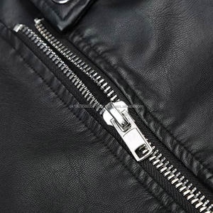 Chaqueta de Cuero Personalizada de Alta Calidad para Mujer, Clásica, Negra, con Cierre y Bolsillos, para Motociclismo - Product Image 5