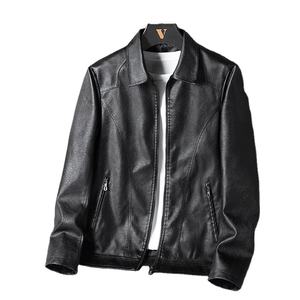 High Quality Spring and Autumn Black Cropped Top Lapel for <b>Men</b> Women Casual Faux Leather <b>Jacket</b> 2026 - Product Image 3