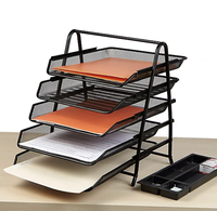 Organizador de Escritorio Metálico de 5 Niveles para Archivos de Papel, Tamaño A4, Personalizable con Logotipo, Acabado con Recubrimiento en Polvo, Gran Venta