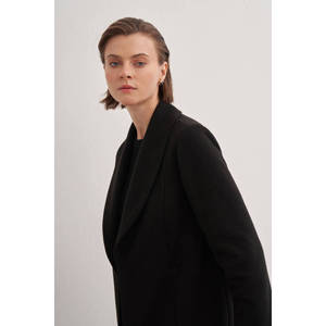 Winter Long Wool <b>Cardigan</b> with <b>Shawl</b> <b>Collar</b> and Button Closure - Product Image 3