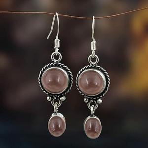 ต่างหูพลอยโกเมน925แข็งสีแดงเงินสเตอร์ลิงต่างหูแบบห้อยสำหรับผู้หญิงเครื่องประดับสำหรับงานปาร์ตี้ - Product Image 2