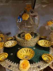 Mehndi Trending amarillo verde Color Mehndi placas grandes Mehndi Foil Mehndi Rasam cesta tradicional OEM con servicio - Product Image 5