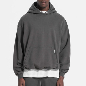 Sweat-shirt unisexe surdimensionné personnalisé brodé 330-500 GSM, en molleton 100 % coton respirant et à séchage rapide, pour homme, hiver, poids lourd - Product Image 3
