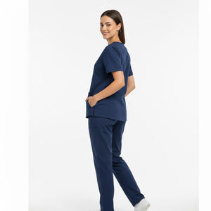 Mujeres profesional Scrub uniforme Jersey 100% algodón médico Hospital OEM fábrica diseño personalizado cuidado de la salud ropa al por mayor - Product Image 6