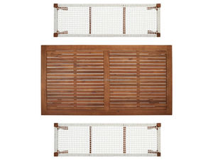 Juego de Mesa de Comedor de Madera Resistente de Estilo Moderno y Minimalista, Banco de Jardín Cómodo, para Apartamento, Patio, Sala de Estar, Hotel, Parque, Villa - Product Image 3