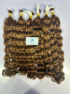 Super vente de paquets de cheveux humains vierges bruts de haute qualité en vrac Deep Body Wave Natural Wave du Vietnam, trame de cheveux bouclés Remy - Product Image 4