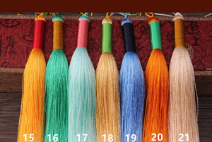 Borlas sedosas hechas a mano con pequeños bucles dorados resistentes a las arrugas borlas sedosas gorra de oro de alta calidad Mala joyería borlas Ronpex - Product Image 4