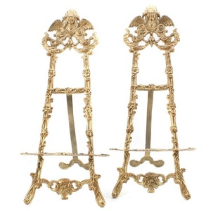 Orchid White Flower Metal Brass <b>Easel</b> Stand Luxury Metal Plate <b>Display</b> <b>Easel</b> Stand Holder for Photo Frame - Product Image 4