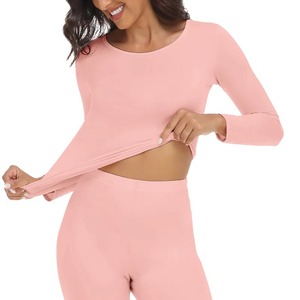 Prix usine femmes caleçons longs 100% coton biologique tissu extensible femmes sous-vêtements thermiques - Product Image 1
