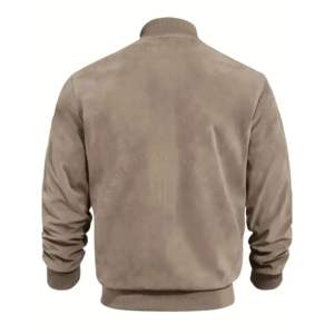 2024 O-Neck Nylon Bomber <b>Jacket</b> for Men High Quality Canvas <b>Smart</b> Casual Top Zipper Closure Private Label Winter Wear for Spring - Product Image 3