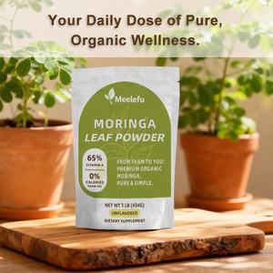 Poudre de Moringa biologique OEM/ODM |   Feuille de Moringa pure, superaliment |   Énergie et vitalité naturelles, complément alimentaire vert brut - Product Image 3
