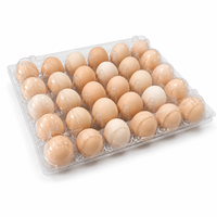 Boîte de 30 plateaux à œufs en PET transparent de qualité alimentaire, haute clarté, avec couvercle et fond séparés, pour l'agriculture, les fermes avicoles, les grossistes, personnalisable