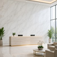 Panneau mural en PVC marbre blanc Calacatta, imperméable, revêtement décoratif intérieur