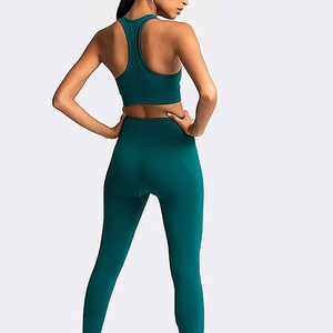 Ensemble de yoga pour femmes, best-seller, faible MOQ, couleur unie, dernier design, prix de gros - Product Image 3