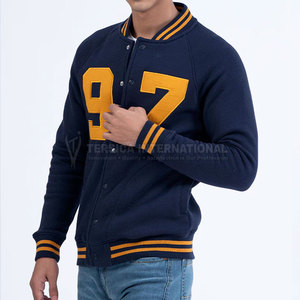 Chaqueta gruesa de invierno Varsity para hombre con puños acanalados y dobladillo cálido abrigo para exteriores chaqueta de invierno Varsity estilo Letterman para hombre - Product Image 3