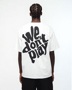 Camiseta de Algodón Personalizable Ecológica de Corte Holgado para Hombre, Color Sólido, Estilo Urbano, Impresión Puff, Peso Pesado, Logotipo Frontal - Product Image 1