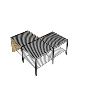 Color y Tamaño Personalizables, Pérgola Plana Transparente con Ajuste Eléctrico de Láminas, Persiana Enrollable Eléctrica con <span class=keywords><strong>Banda</strong></span> de Luces LED - Product Image 3