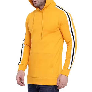Sudadera con capucha de lana merino para hombre ligera personalizada Otoño Invierno manga larga capucha amarilla nuevo diseño Terry Material ODM suministro - Product Image 6