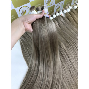 Cheveux humains vierges à cuticule alignée de 24 '', matière première non traitée, gris naturel, tendance chaude, couleur européenne super double naturelle - Product Image 6