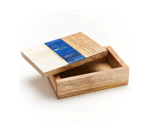 Joyero de madera y resina de excelente calidad para almacenar y exhibir joyas en joyero de decoración de estilo - Product Image 5