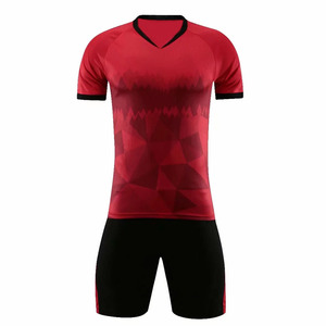 Ensemble de maillot de football pour homme à col en V et manches courtes, en polyester respirant, uniforme de football pour toutes les saisons, kit d'entraînement personnalisé - Product Image 3