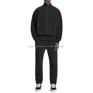 Vêtement pour homme, vendeur de vêtements, veste en molleton de coton tricoté décontractée, fermeture éclair bidirectionnelle, fermeture éclair double glissière, survêtement en molleton français, veste de survêtement - Product Image 1