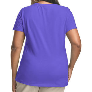 Camisetas Casuales de Verano para Mujer, de Alta Calidad, con Logotipo Personalizado Bordado, Tallas Grandes, Mangas Cortas, Cuello Redondo, 100% Algodón - Product Image 2