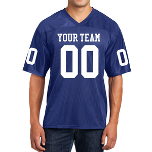 Custom Unisex American Football Jersey Men <b>Women</b> V Neck Short Sleeve Breathable <b>Mesh</b> Polyester Sublimated Print Team Name Number - Product Image 4