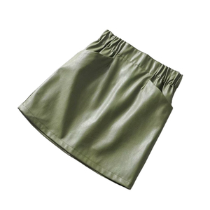 กระโปรงหนังลำลองสำหรับผู้หญิงเข็มขัดดีไซน์วินเทจแบบระบายอากาศได้ดี - Product Image 1