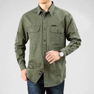 Camisa de Hombre Casual de Manga Larga, Color Gris Oscuro, 100% Algodón, Diseño Elegante y Ajustado para Oficina, Trabajo, Casual, Color Sólido - Product Image 4