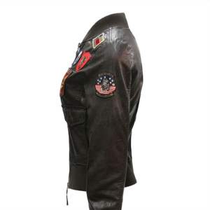 Chaqueta de vuelo de cuero Premium para Mujer | Chaqueta de Aviador elegante con diseño clásico y construcción de cuero duradera - Product Image 3
