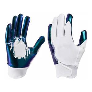 Gants de football américain sublimés antidérapants confortables pour receveur en matière Spandex, couleur et taille personnalisables SUN SPORTS - Product Image 2