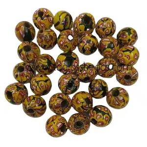 Venta caliente 2mm azul Millefiori cuentas de cristal a un precio razonable fabricación de joyas llavero accesorios fabricante indio - Product Image 5