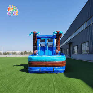 Castillo Hinchable Comercial Palmera con Tobogán Agua Combo Doble Carril Piscina Wet Dry para <span class=keywords><strong>Alquiler</strong></span> Fiestas Infantiles - Product Image 5