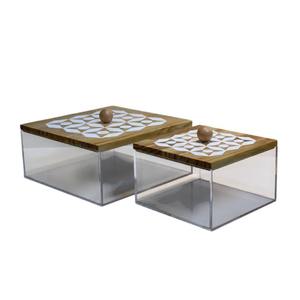 กล่องไม้ฝังมุก Faizacraft พร้อมอะคริลิคสำหรับใส่ช็อกโกแลต ของขวัญสำหรับเทศกาลรอมฎอน โดยผู้ผลิต - Product Image 2