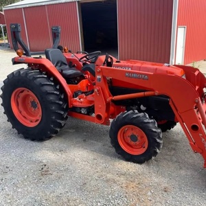 Para Tractor de Ruedas Mini L4400 45HP 4WD con Transmisión por Engranajes, Cargador Frontal y Retroexcavadora, Nuevo, Motor de 4 Tiempos, Herramientas de Jardín de Acero - Product Image 1