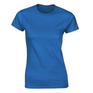 Camiseta de entrenamiento de Yoga para gimnasio con cuello redondo para mujer, tela de punto transpirable de secado rápido 250G, estampado personalizado de tallas grandes para deportes de verano - Product Image 1