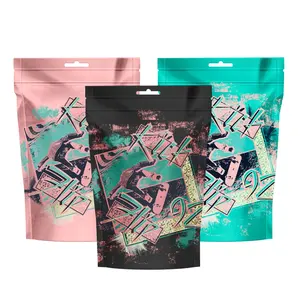 Bolsas de Mylar 35 personalizadas, 14G, bolsa de pie resellable de grado alimenticio, ZipLock, a prueba de olores, embalaje de <span class=keywords><strong>galletas</strong></span> a prueba de niños - Product Image 4